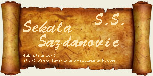 Sekula Sazdanović vizit kartica